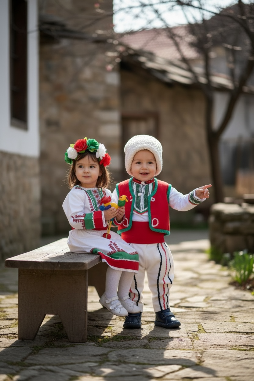 Детска народна рокля „Българско сърце“