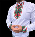 Мъжка народна риза с шевица  “Българска гордост  “ Бяла