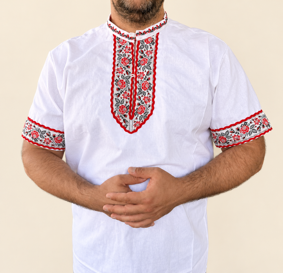 Мъжка народна риза с шевица  ,,корен“
